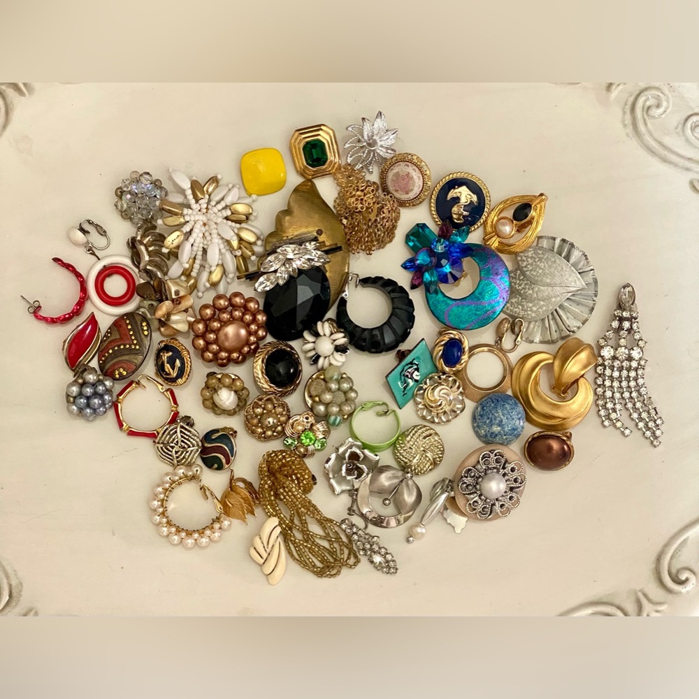 Vintage Single Earrings Lot / Craft Jewelry - Picture 12 of 12